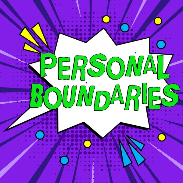 Text Caption Presenting Personal Boundaries Business Overview Something Indicates Limit — Stock Photo, Image
