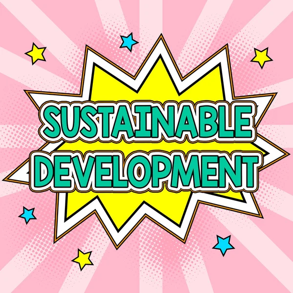 持続可能な開発を示すサイン ビジネスの概要持続可能性 サポート または確認する能力 — ストック写真