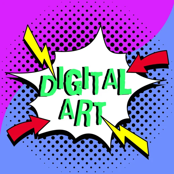 Sinal Escrita Mão Arte Digital Uso Foto Conceitual Habilidade Imaginação — Fotografia de Stock