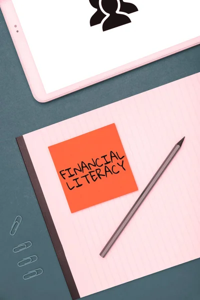 Inspiration Showing Sign Financial Literacy Business Concept Understand Knowledgeable How — 图库照片