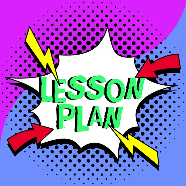 Handwriting Text Lesson Plan Word Teachers Detailed Description Course Instruction —  Fotos de Stock