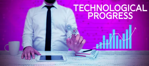 Podpis Koncepcyjny Postęp Technologiczny Przegląd Biznesowy Ogólny Proces Dyfuzja Innowacji — Zdjęcie stockowe