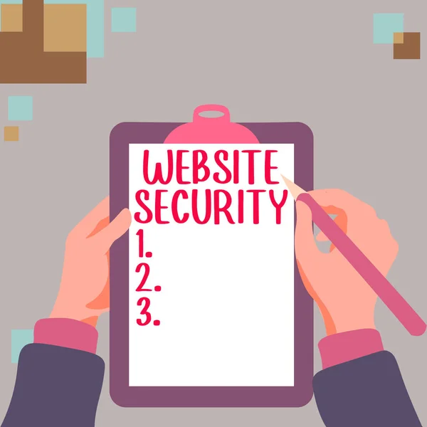 Conceptual caption Website Security, Conceptual photo critical component to protect and secure websites