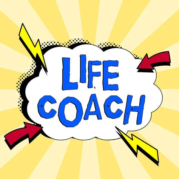 Testo Che Mostra Ispirazione Life Coach Business Overview Una Persona — Foto Stock