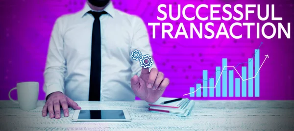 Textzeichen Für Erfolgreiche Transaktion Geschäftsansatz Generiert Hohe Antwortrate Ermöglicht Effizientere — Stockfoto