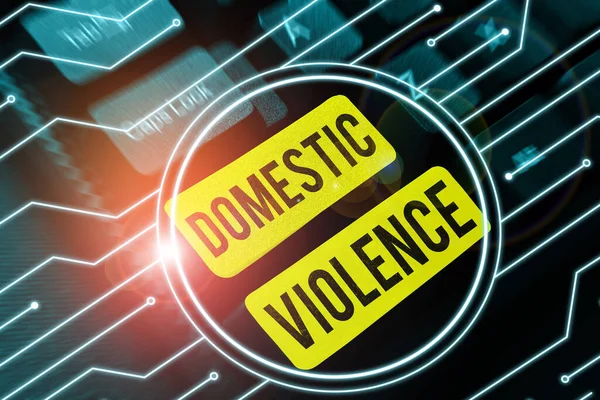 Text Showing Inspiration Domestic Violence Concept Meaning Violent Abusive Behavior — Stock fotografie