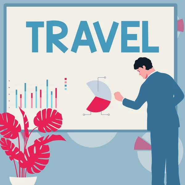 Schilder Mit Der Aufschrift Reise Konzept Bedeuten Dass Eine Reise — Stockfoto