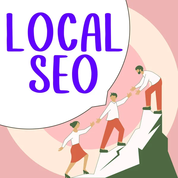Writing Displaying Text Local Seo Business Approach Effective Way Marketing — Stock Photo, Image