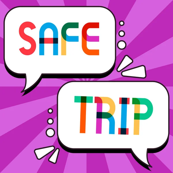Szöveg Megjelenítése Safe Trip Üzleti Megközelítés Amely Azt Kívánja Hogy — Stock Fotó