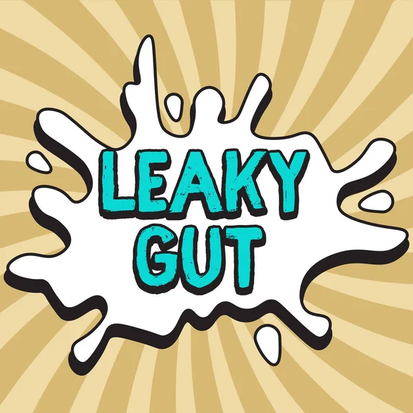 Inspiration Showing Sign Leaky Gut Conceptual Photo Condition Which Lining — Stock Photo, Image