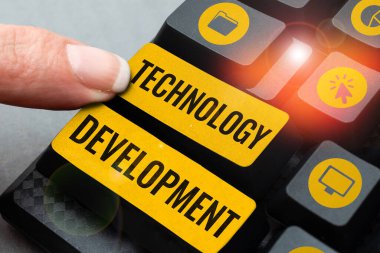 Teknoloji Geliştirme, İş Konsepti Ürün ve hizmetlerdeki teknolojik değişiklikleri gösteren metin işareti