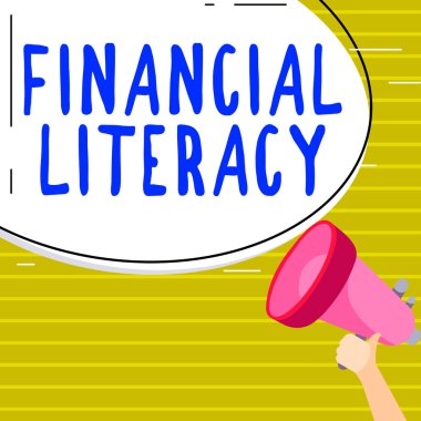 Hand writing sign Financial Literacy, Business concept Understand and knowledgeable on how money works