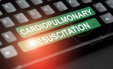 Metin gösterimi, kardiyopulmoner resüsitasyon, iş genel görünümü, tekrarlanan döngü sıkıştırma göğüs solunumu