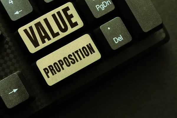 Inspiratie Met Teken Value Proposition Word Written Service Maken Bedrijf — Stockfoto