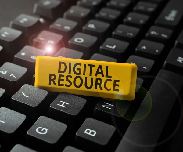 Schreiben Von Textanzeigen Digitale Ressourcen Internet Konzept Inhalte Die Digital — Stockfoto