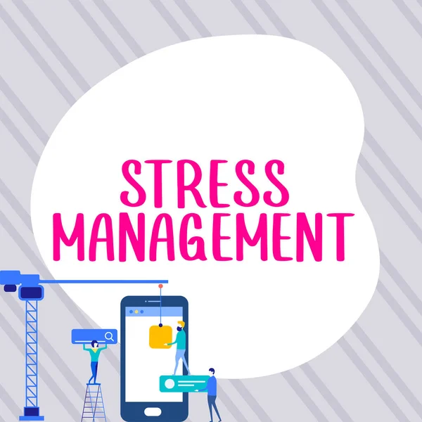 Handwriting Text Stress Management Business Approach Learning Ways Behaving Thinking —  Fotos de Stock