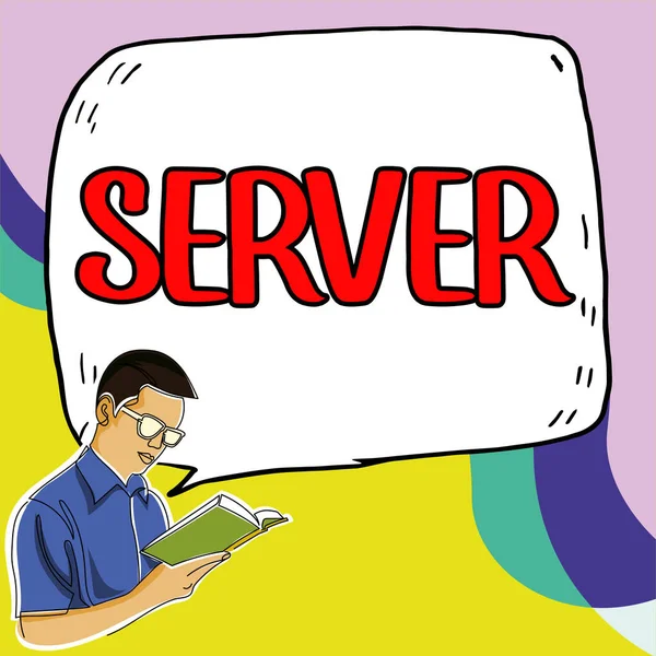 Concettuale Didascalia Server Concetto Significa Programma Computer Che Gestisce Accesso — Foto Stock