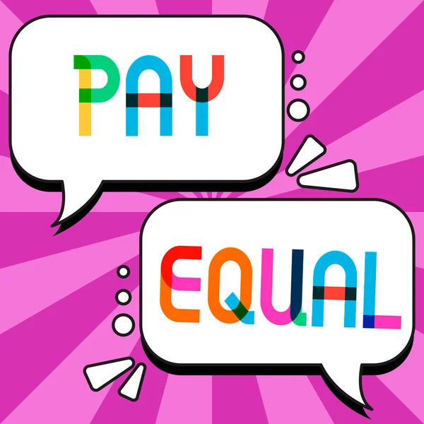 Testo Ispiratore Pay Equal Internet Concept Principio Non Discriminazione Nel — Foto Stock