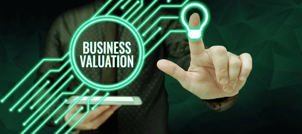 Writing Displaying Text Business Valuation Business Showcase Determining Economic Value — Stock Photo, Image