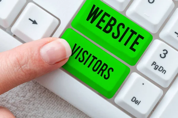 Texto Que Presenta Visitantes Del Sitio Web Visión General Empresa — Foto de Stock