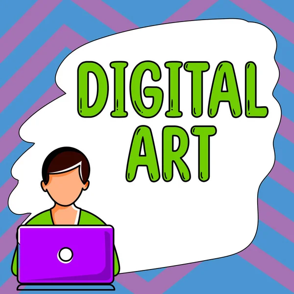 Conceptual Caption Digital Art Business Approach Use Skill Creative Imagination — Photo