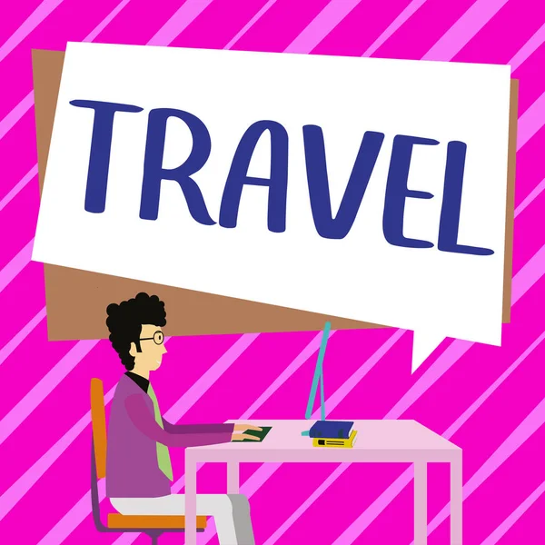 Texto Escrito Mão Viajar Abordagem Negócios Fazer Viagem Tipicamente Algum — Fotografia de Stock