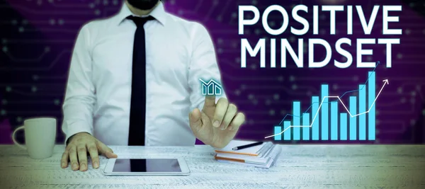 Conceptual Display Positive Mindset Business Idea Mental Emotional Attitude Focuses — Foto de Stock