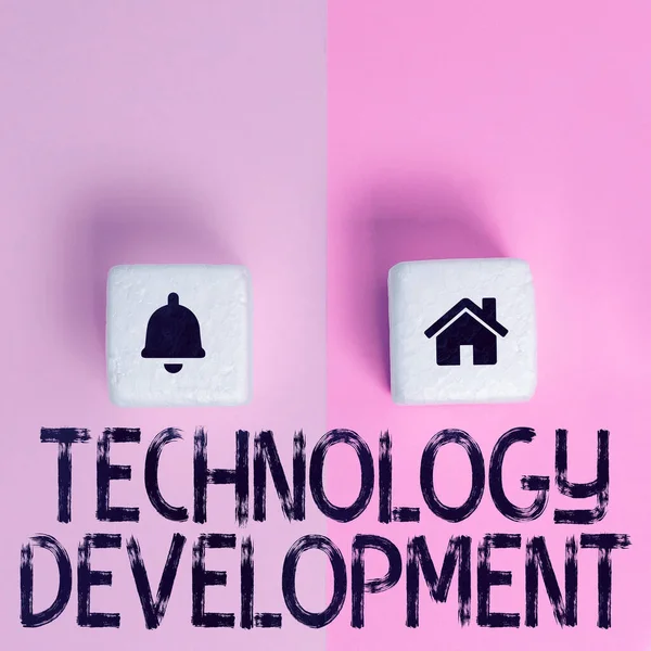 Text Zeigt Inspiration Technologieentwicklung Business Schaufenster Technologische Veränderungen Von Produkten — Stockfoto