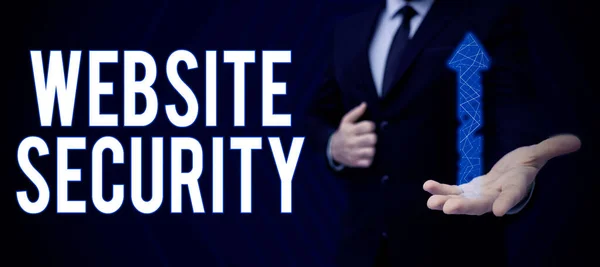 Writing displaying text Website Security, Business approach critical component to protect and secure websites