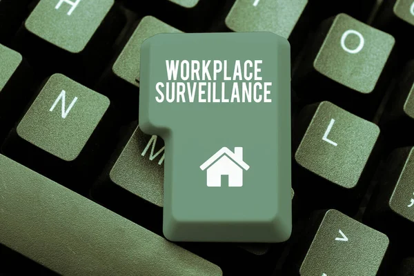 Conceptual Caption Workplace Surveillance Business Idea Protection Individual Privacy Rights — Stock fotografie