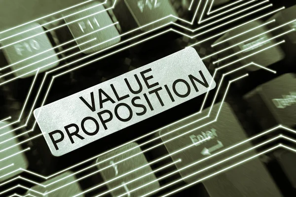 Konceptuální Zobrazení Value Proposition Business Idea Service Make Company Product — Stock fotografie