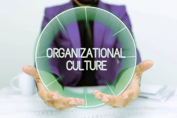 Text Showing Inspiration Organizational Culture Business Concept Study Way People —  Fotos de Stock