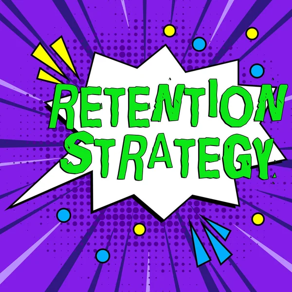 Text Zeigt Inspiration Retention Strategy Internet Konzept Aktivitäten Zur Reduzierung — Stockfoto