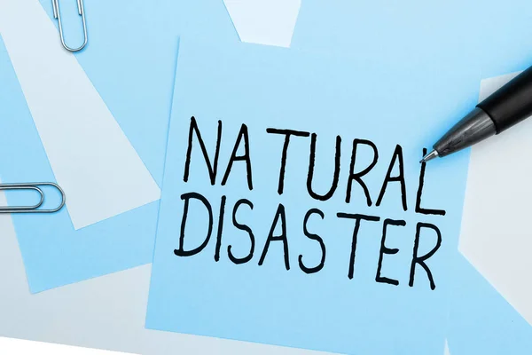 Conceptual Caption Natural Disaster Business Concept Occurring Course Nature Natural — Stock Photo, Image