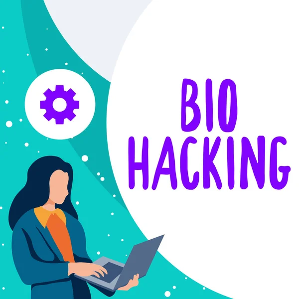 Bildunterschrift Bio Hacking Business Schaufenster Zur Experimentellen Verwertung Genetischen Materials — Stockfoto