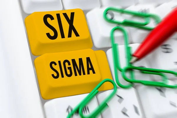 Conceptual display Six Sigma, Business idea management techniques to improve business processes