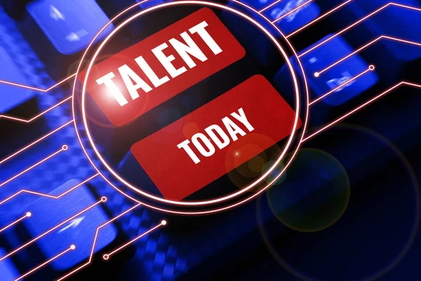 Konceptualny Wyświetlacz Talent Słowo Wpisany Naturalne Umiejętności Lub Umiejętności Pracy — Zdjęcie stockowe