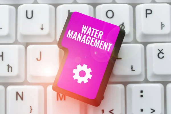 Inspiratie Met Uithangbord Water Management Internet Concept Optimaal Gebruik Van — Stockfoto