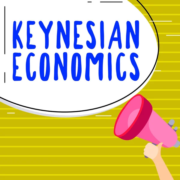Inspiratie Toont Teken Keynesiaanse Economie Business Idee Monetaire Fiscale Programma — Stockfoto