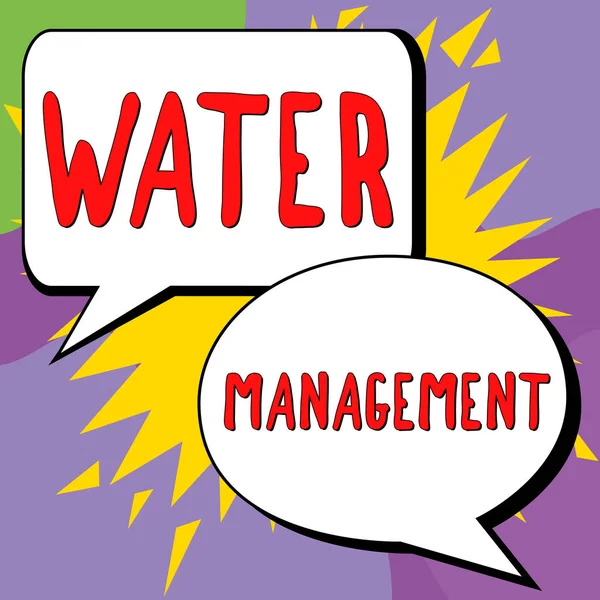 Tekst Bijschrift Presenteren Waterbeheer Concept Betekent Optimaal Gebruik Van Watervoorraden — Stockfoto