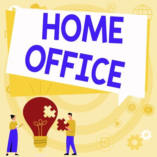 Escrita Mão Texto Home Office Internet Espaço Conceitual Designado Uma — Fotografia de Stock