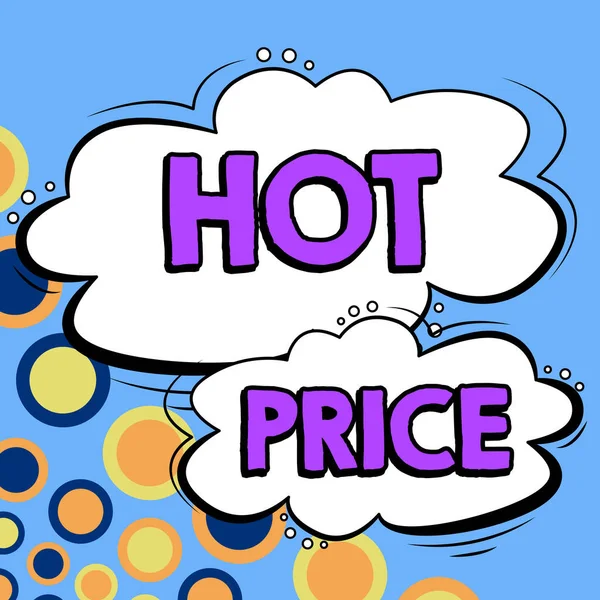 Texto Que Mostra Inspiração Hot Price Conceito Negócio Comprador Vendedor — Fotografia de Stock