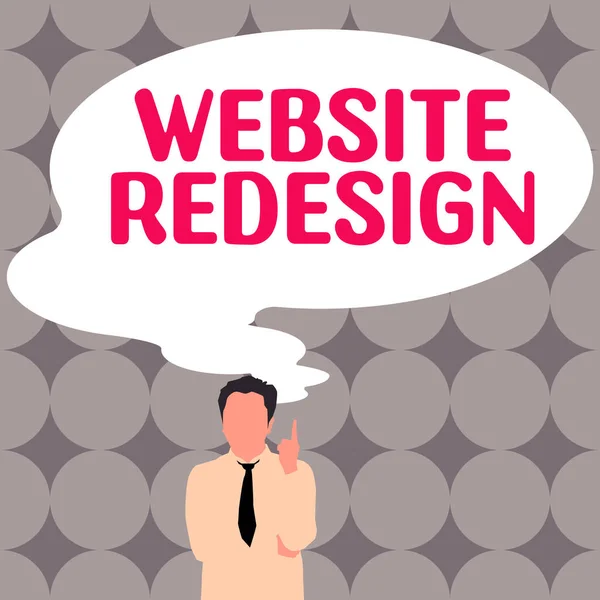 Inspiration Showing Sign Website Redesign Business Showcase Modernize Improver Evamp — Stock Photo, Image