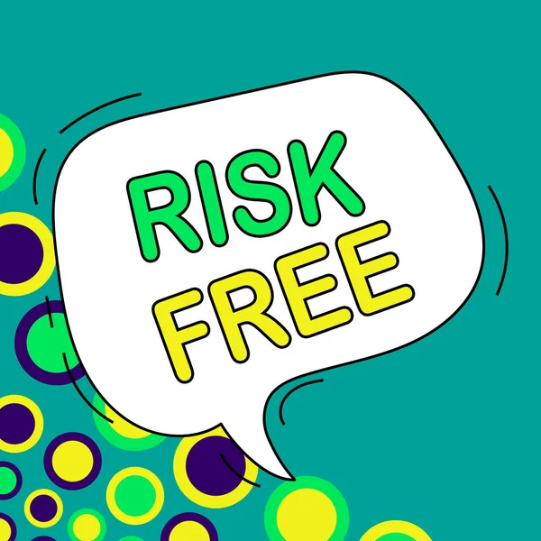 Textschild Mit Der Aufschrift Risk Free Geschäftsidee Die Verwendet Wird — Stockfoto