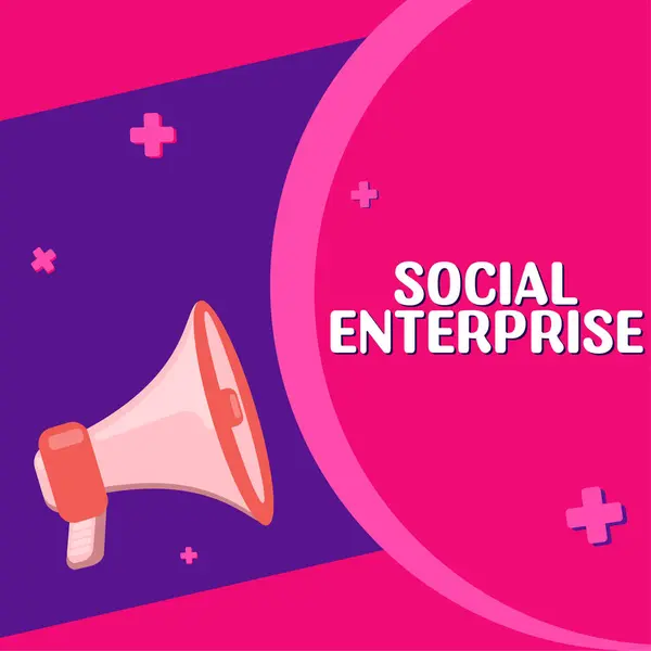 Inspiráló Szöveg Social Enterprise Üzleti Koncepció Vállalkozás Amely Társadalmilag Felelős — Stock Fotó