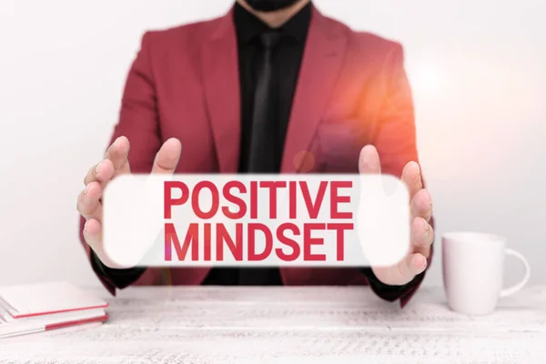 Positive Mindset Ein Wort Für Geistige Und Emotionale Einstellung Das — Stockfoto