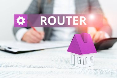 El yazısı işareti Router, iş fikri güç aracı marangozluk eklemleri yapmak için kullanılan şekillendirici ile