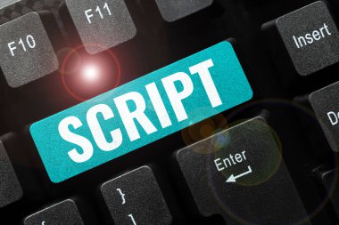 El yazısı betiği, iş konsepti el yazısı oyun karakterlerinden farklı