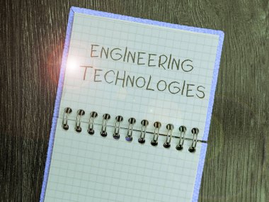 El yazısı Mühendislik Teknolojileri, Mühendisliğin fiziksel ve matematiksel temelleri üzerine yazılmış kelimeler