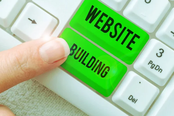 Text Showing Inspiration Website Building Word Tools Typically Allow Construction — Stock Photo, Image